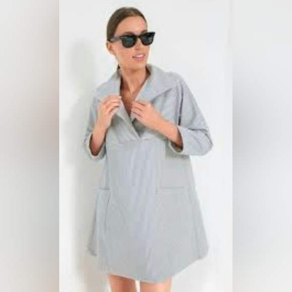 NEW TUCKERNUCK FRENCH BLUE  STRIPE SLOANE DRESS. - Picture 3 of 8